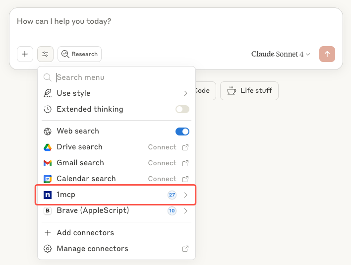 Step 3: Tools available in chat